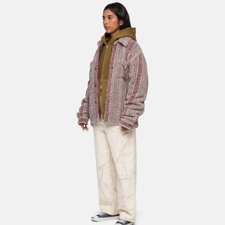 Stussy Striped Sherpa Shirt-8