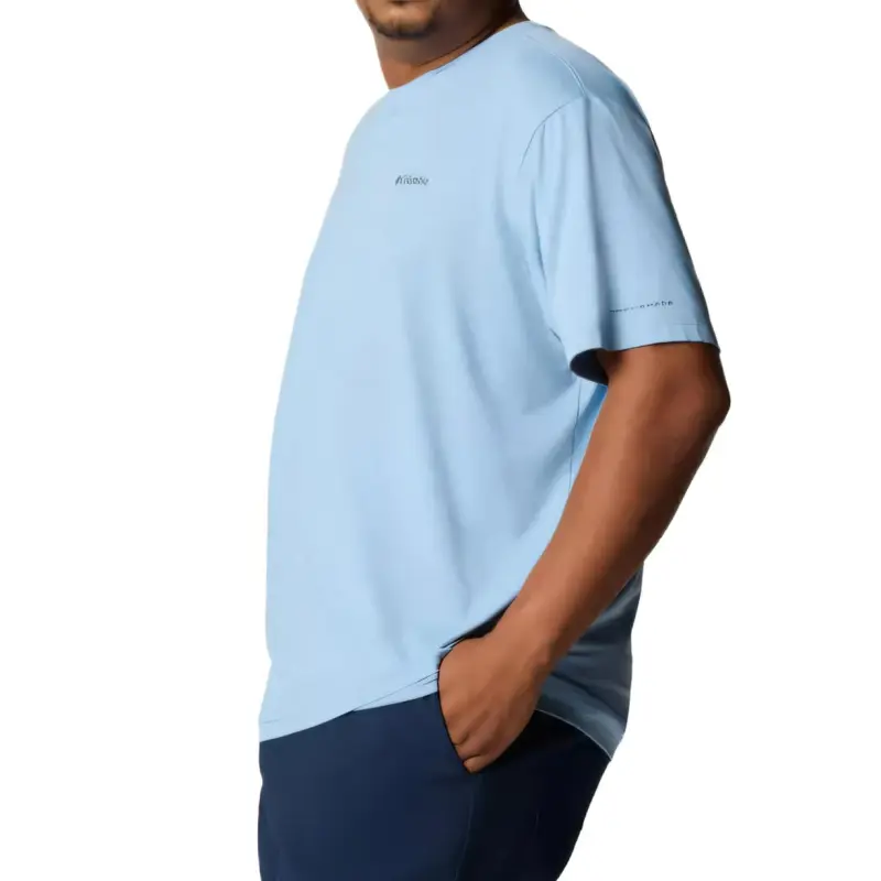 Columbia Tech Trail Utility Omni-Shade Omni-Wick T-Shirt Men's Ripples Blue-2