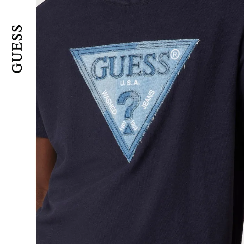 GUESS T Shirts Men G7V2 Navy Blue-4