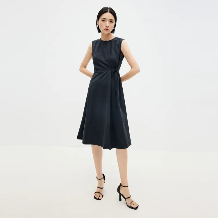 SHUIYUNJIAN Sleeveless Dress Women's Dark Gray-4