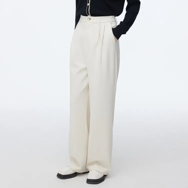 SHUIYUNJIAN Casual Pants Women's Ivory White-3