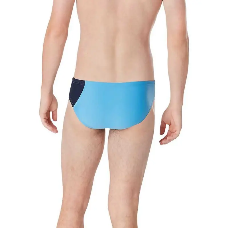 Speedo Asymmetrical Colorblock One Brief Red Swimming Shorts Men's-10
