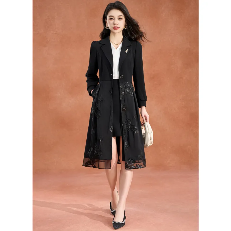 Mylan Trench Coat Women's Black-3