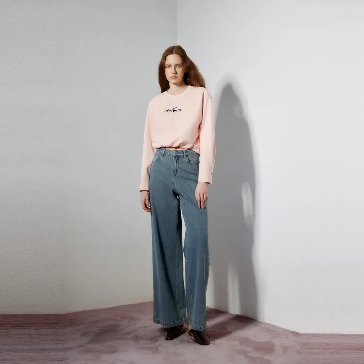 ELLE Sweatshirts Women's Pink-4