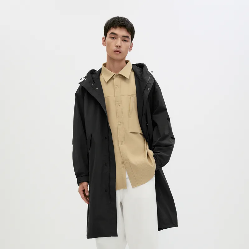GXG Trench Coats Men Black-4