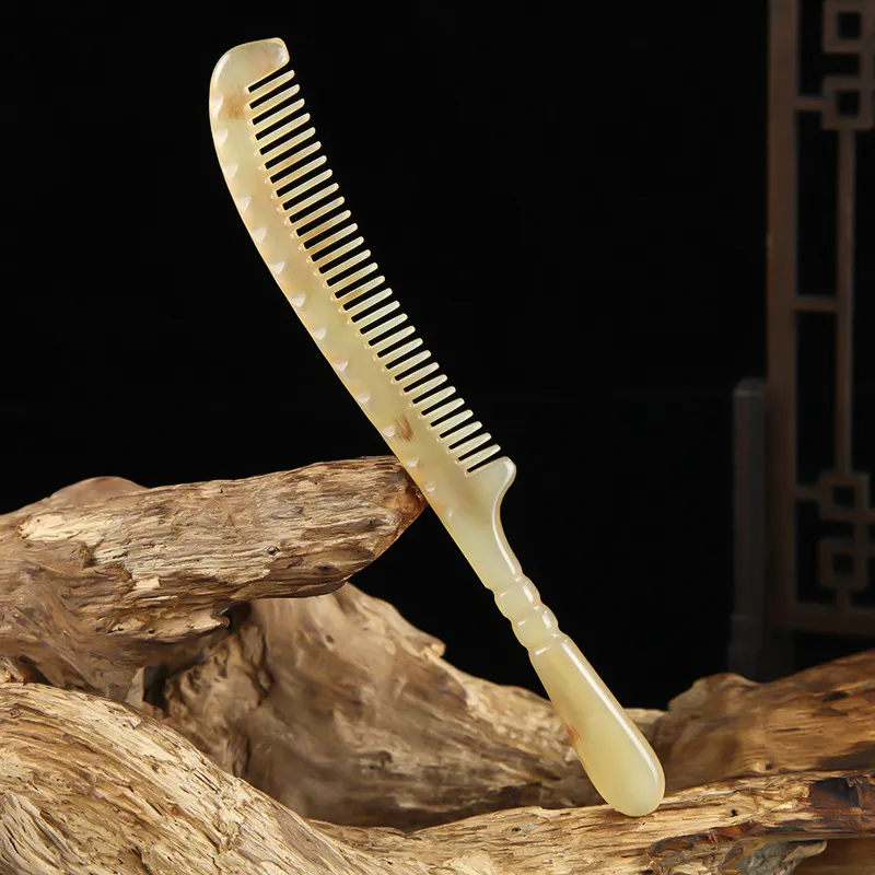 XIBI Thickened Sheep Horn Head Therapy Comb With Anti Static Styling Comb Anti Dandruff Mother's Day Comb Massage-2