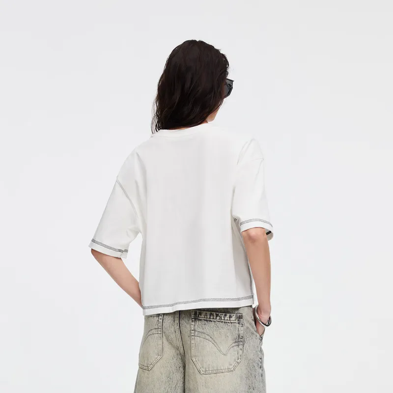 ONLY T Shirts Women's A43 Cream White-2