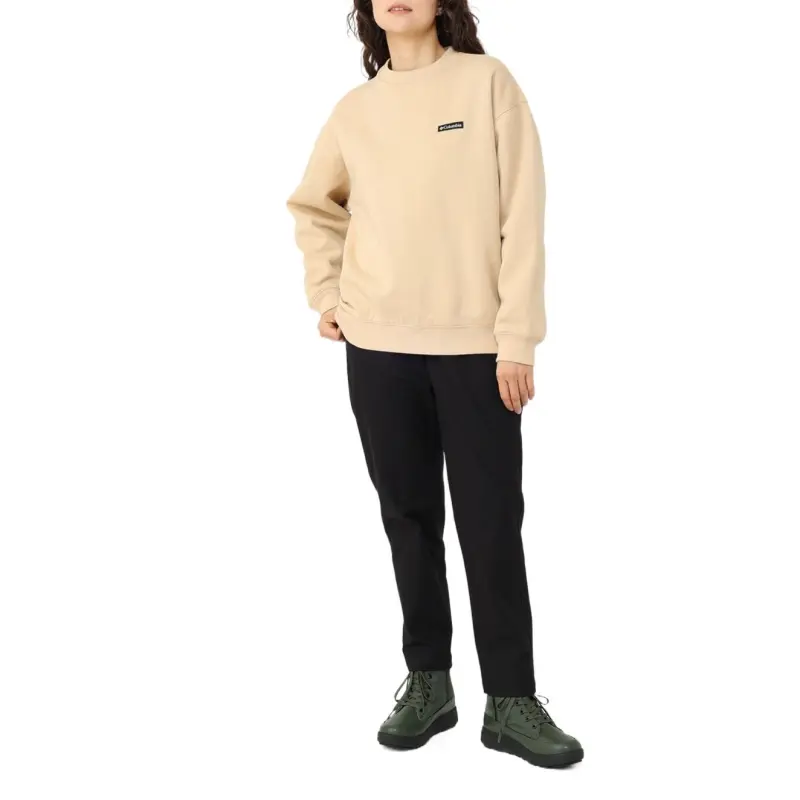 Columbia Fleming Bay Sweat Crew T Shirt Unisex Khaki-4