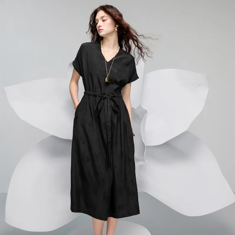 3COLOUR Short Sleeved Dress Women's Classic Black-4