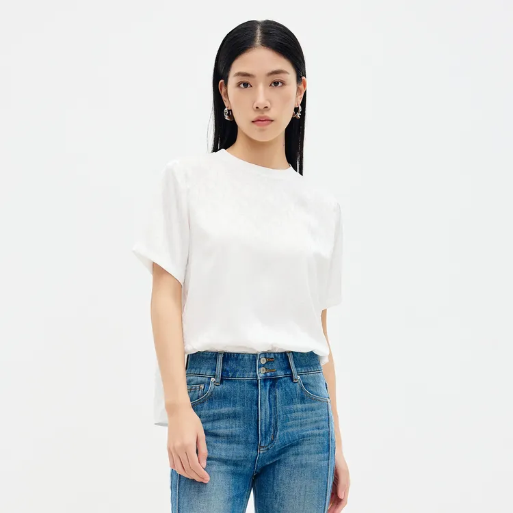 SHUIYUNJIAN T Shirt Women's Raw White-2