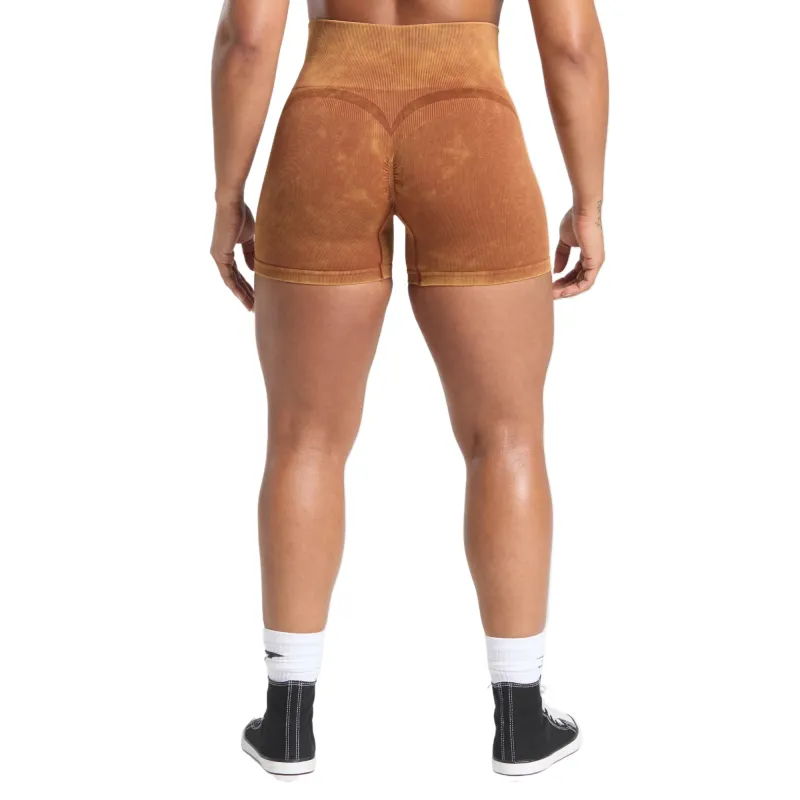 GYMSHARK Gains Seamless Washed Shorts Sports Shorts Women's-9