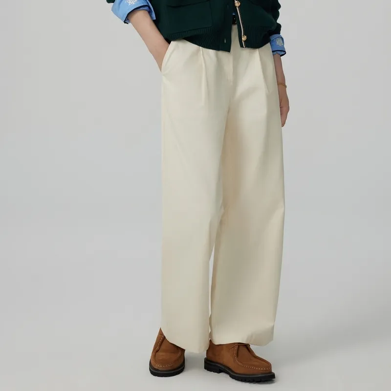 Teenie Weenie Casual Pants Women's Ivory White-3
