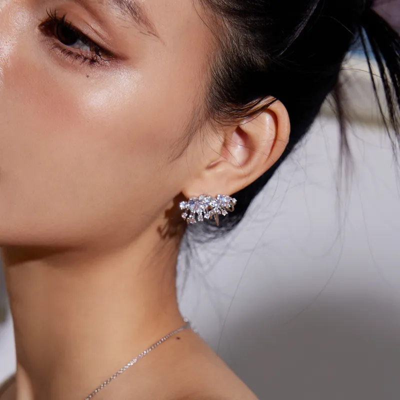 BOONEE ALUS White Gold Plated Copper Earrings Women's-1