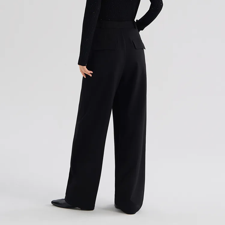 PEACEBIRD Casual Pants Women's Black-13