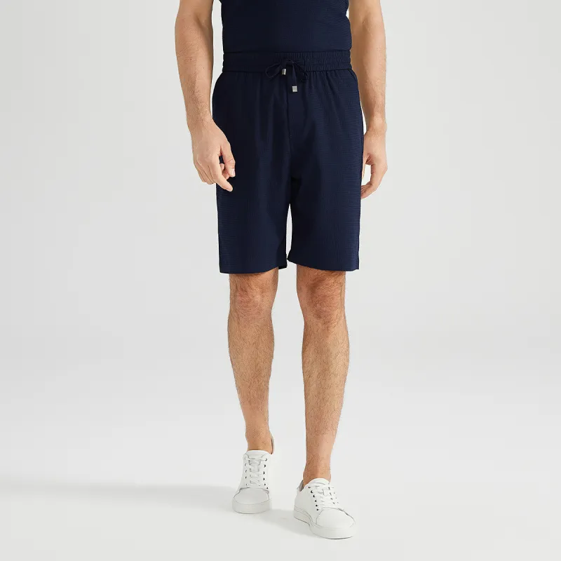 Satchi Casual Shorts Men's Navy Blue-1