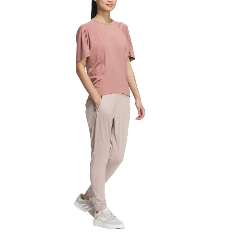 Adidas LUXFLOW Knitted Sweatpants Women's Pink-3