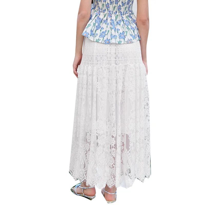 ELF SACK Casual Long Skirt Women's Fantasy White-1