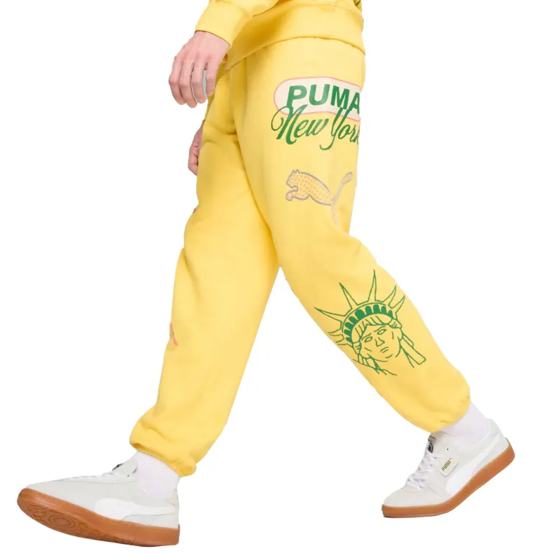PUMA EssentialsNYC Casual Pants Men's Yellow-2