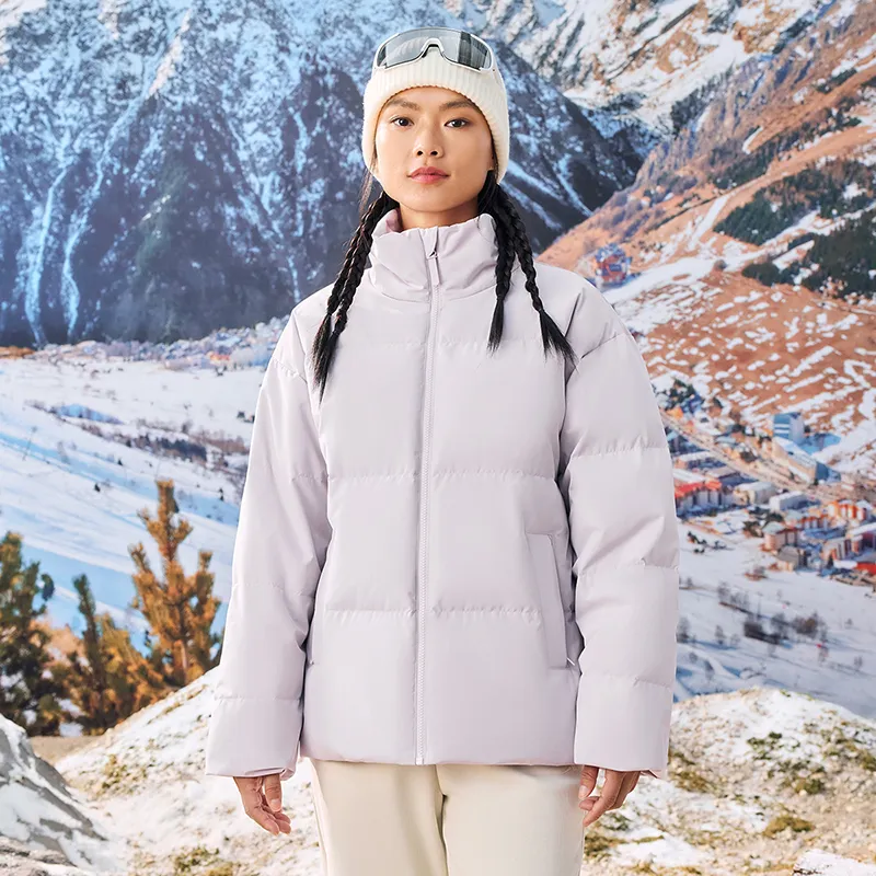 XTEP Down Jacket Unisex West Beige Purple-2