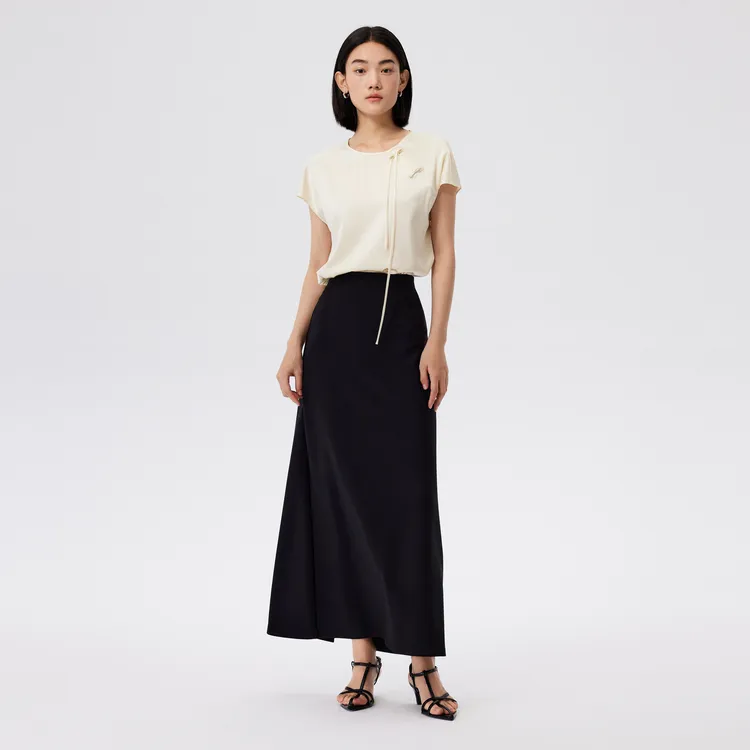 SHUIYUNJIAN Shirts Women's Beige Apricot-4