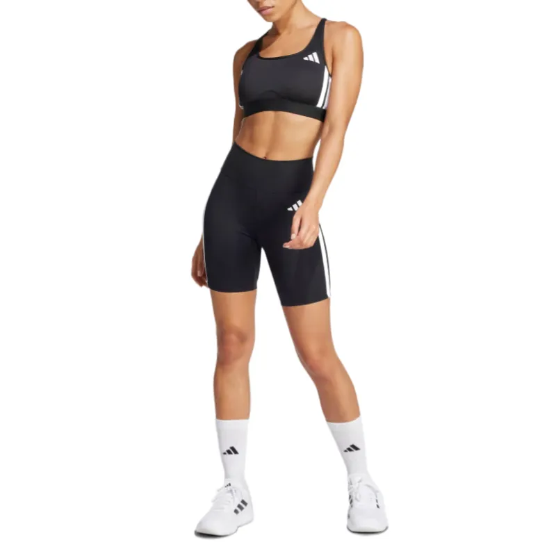 Adidas Free Shipping With AdiClub Optime Essentials 3 Stripes Short Leggings-3