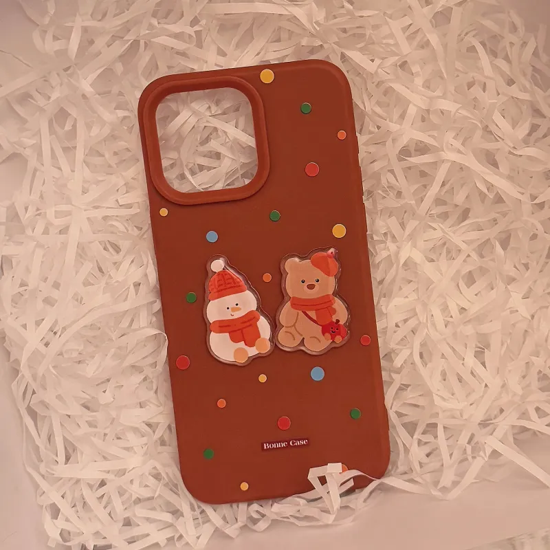 Cuttlefish Grid TPU Material Atmosphere Winter Cartoon Phone Cases Compatible With Apple 15/16/14/13/12/11-6