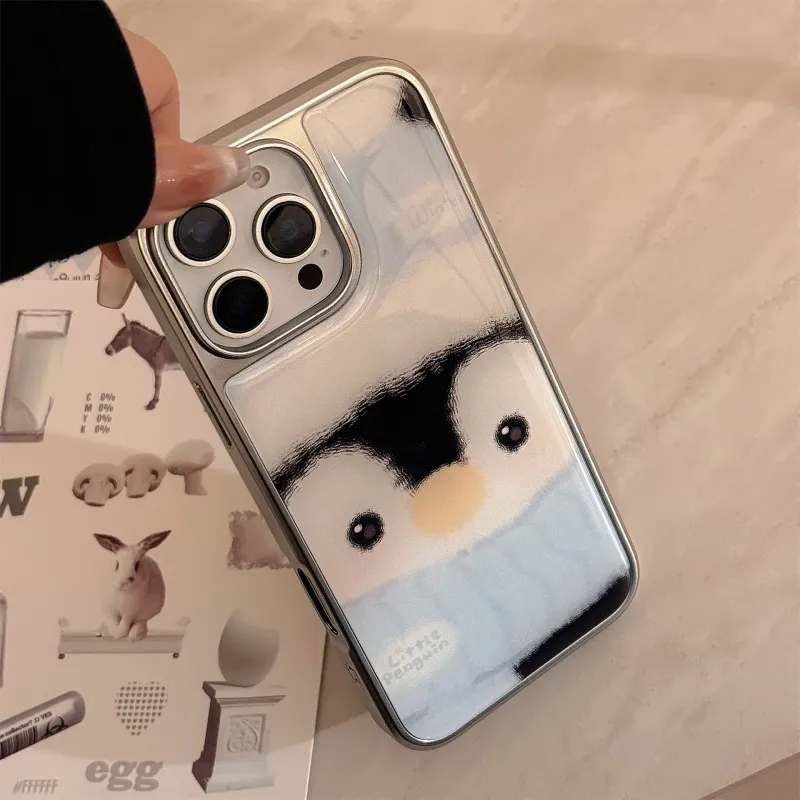 QIZHENG TPU Material Cute Penguin Creative Phone Case Compatible With Apple 16 Pro Max/15/14/13/12/11-5