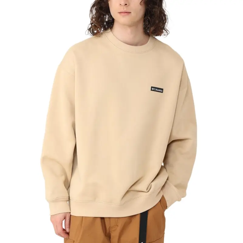 Columbia Fleming Bay Sweat Crew T Shirt Unisex Khaki-2