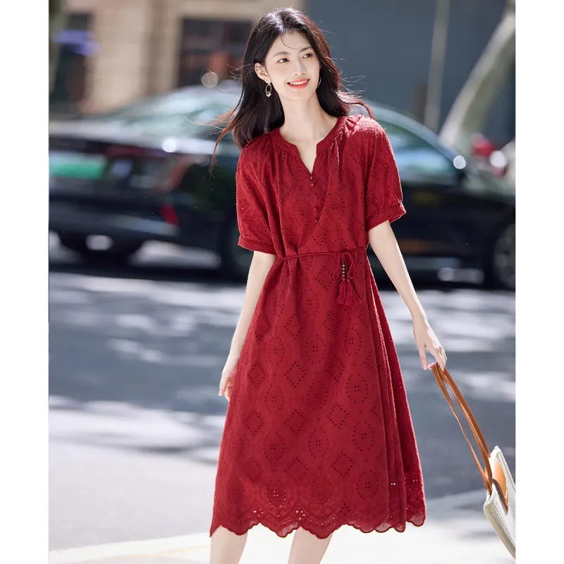 Still Quiet Short Sleeved Dress Women's-5