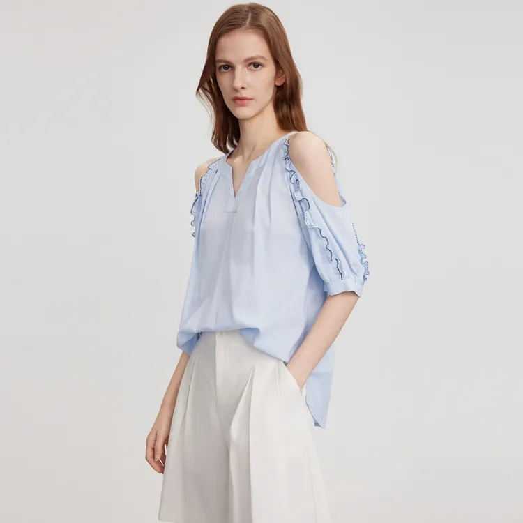 ELLE Shirts Women's Blue-3