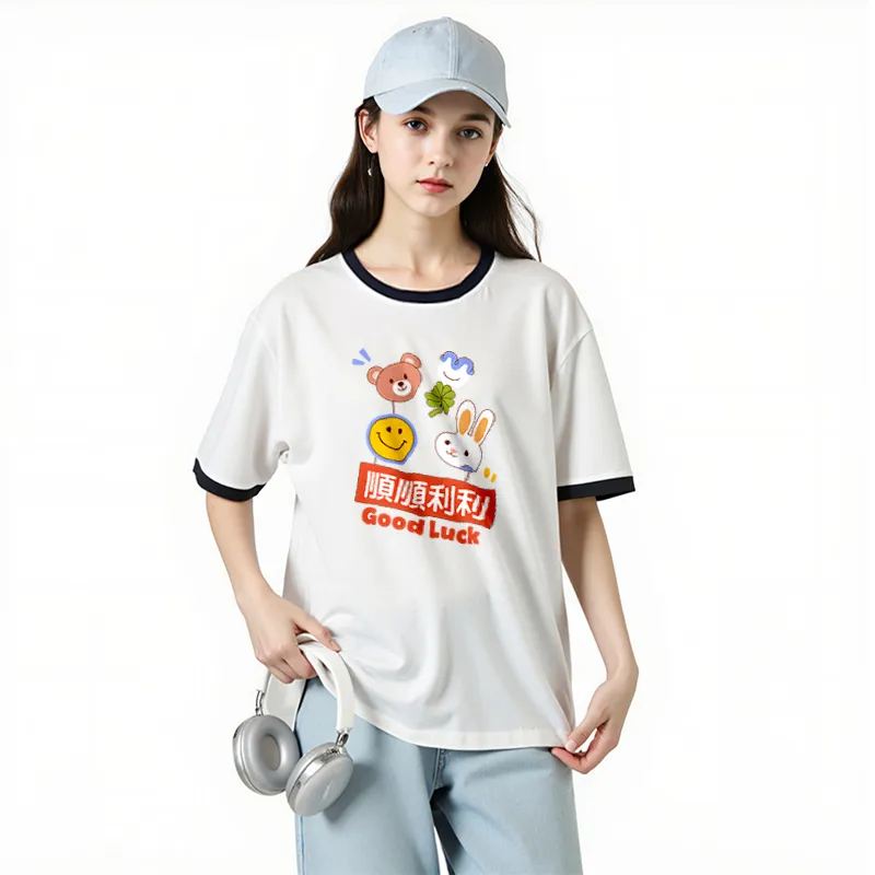 FAIRWHALE Drop Shoulder Sleeve T Shirt Women's-3