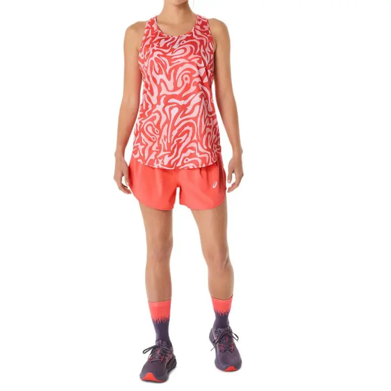 Asics T Shirt Women's Red Print-3