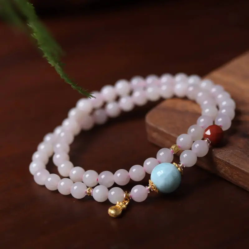 TIANTAISHAN Hetian Jade Bracelets Lotus Root Powders Unisex-1