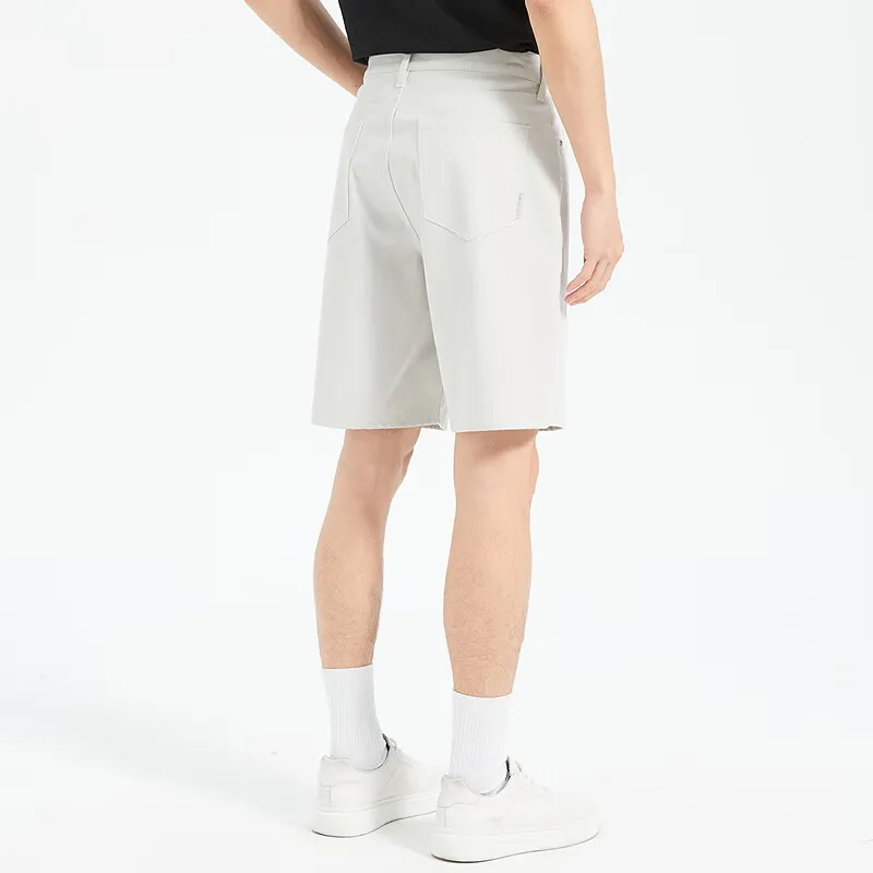 LESS IS MORE Denim Shorts Men's Light Gray-3