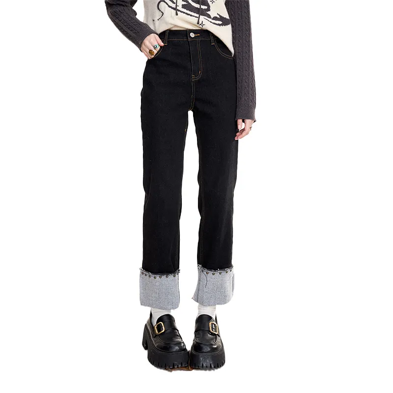 ELF SACK Black Straight Fit Jeans Women's-1