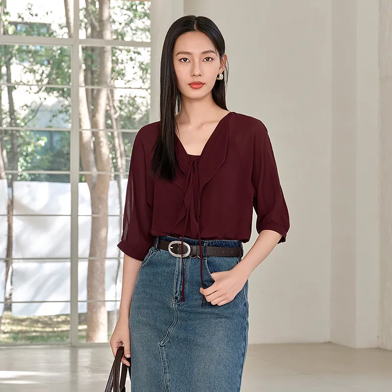 JZ. ANNAKRO Chiffon Shirt Women's-2