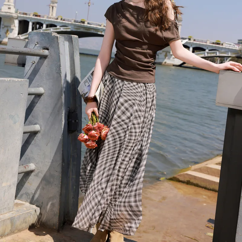 3COLOUR Casual Long Skirt Women's-3