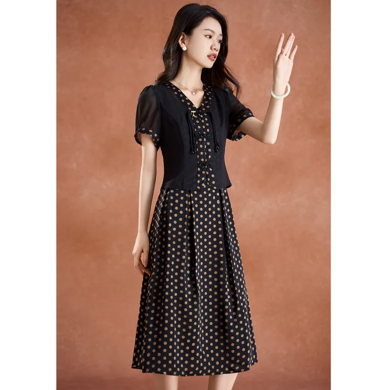 Mylan Two Piece Skirt Sets Women's Black-2