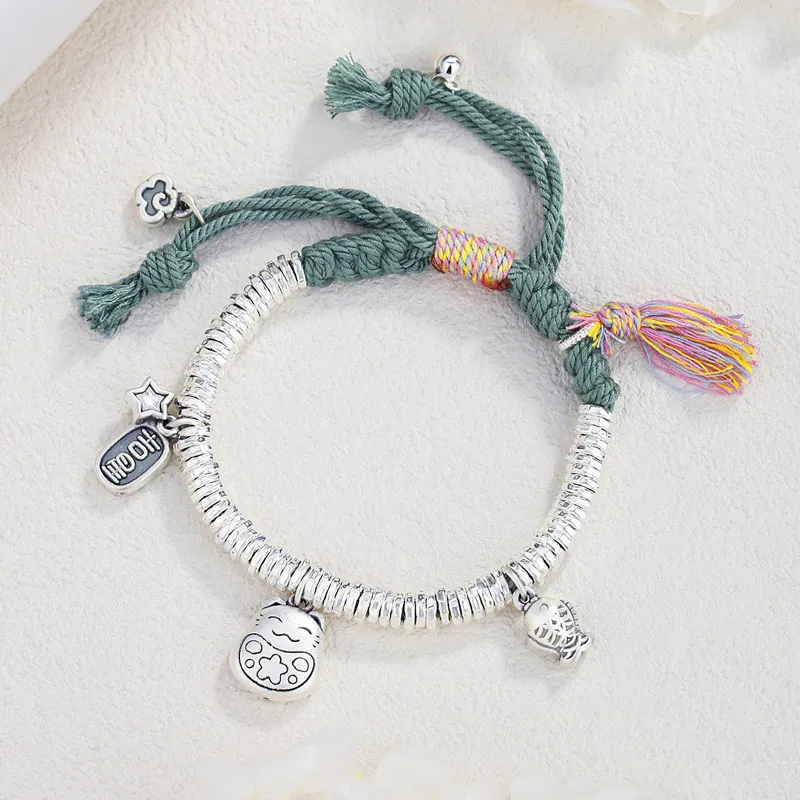 YASHENGZHUBAO S999 Fine Silver Bracelets Women's-5