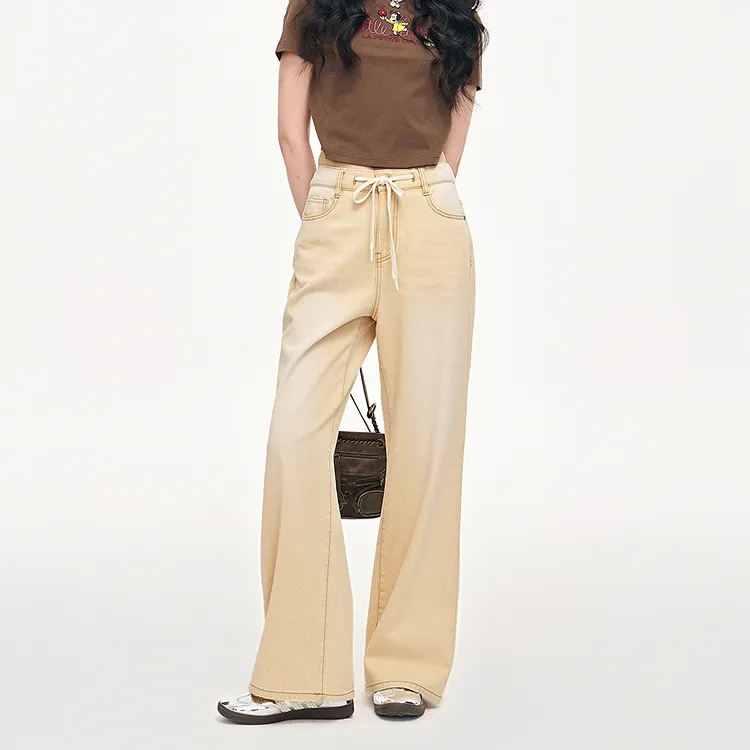 LEDIN Jeans Women's Light Yellow-2
