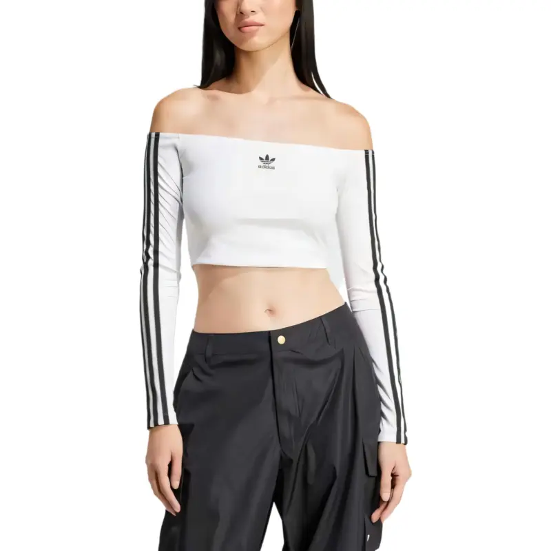 Adidas Originals Adicolor Off Shoulder Long Sleeve Top-1
