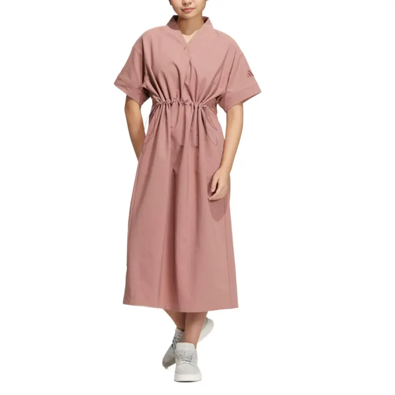 Adidas LUXFLOW Short Sleeved Dresses Women's Warm Clay-1