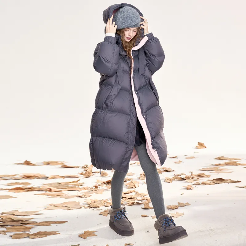 ELF SACK Down Jacket Women's Magic Pink Purple Color Block-4