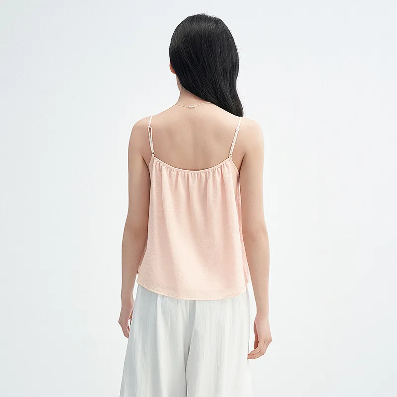 LEDIN Chiffon Shirt Women's Light Purple Pink In Stock-6