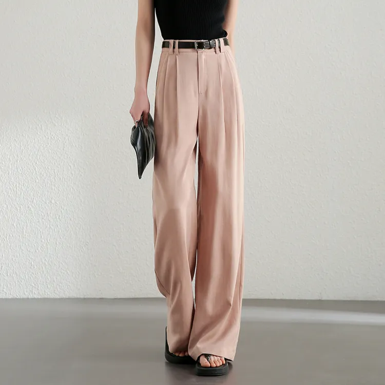 SENTUBILA Casual Pants Women's Soft Pink-2