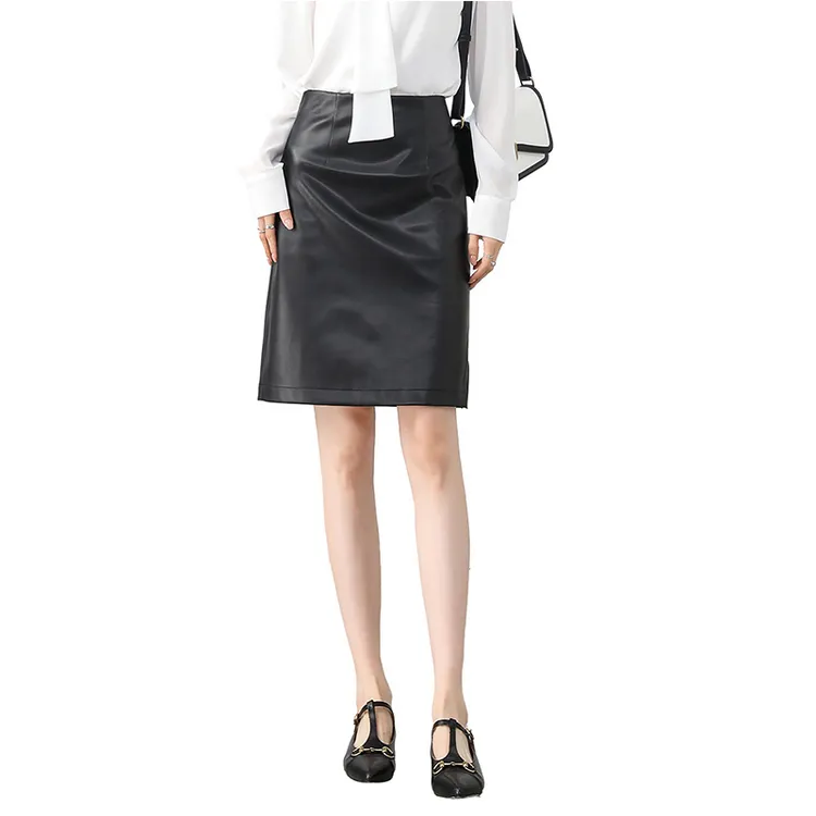 SENTUBILA Leather Short Skirts Women's-1
