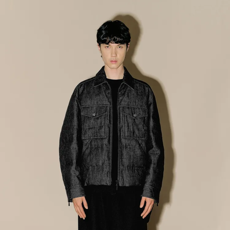 CROQUIS x Neil Barret Down Jacket Men's Denim Black-2