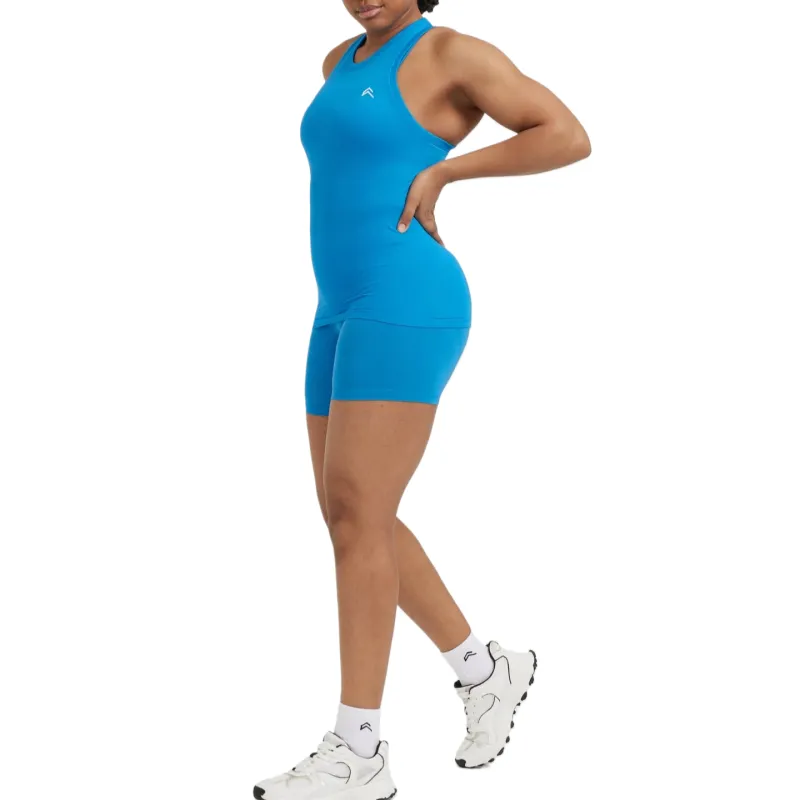 ONER ACTIVE Go To Seamless Fitted High Neck Vest Sport Vests Women's Blue-2