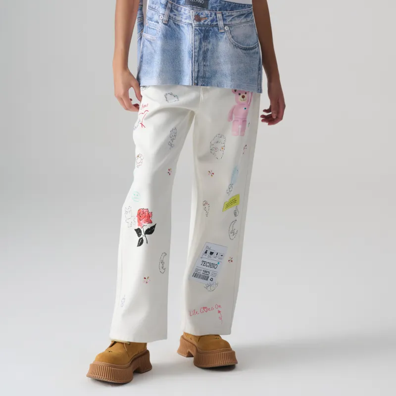 TCH Jeans Women's White-4