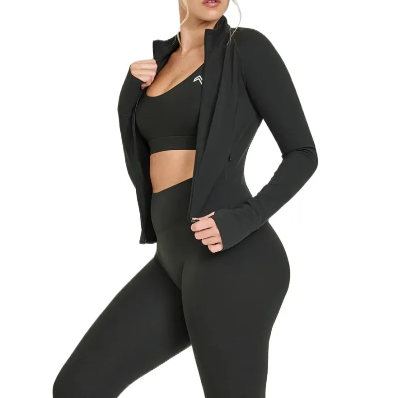 ONER ACTIVE Yoga Coat Women's Black-2